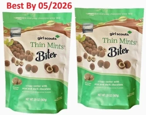 2er-Pack Pfadfinderin dünne minzenfarbene Bisse mit neuwertiger & dunkler Schokolade, je 20 Unzen - Bild 1 von 5
