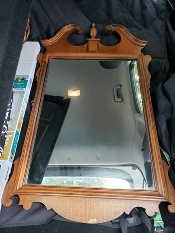 Antique Large Wall Mirror Chippendale Style Cover