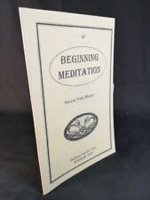 Beginning Meditation Bharati, Swami Veda: