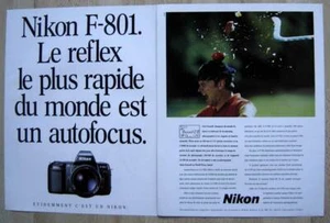 Publicité Papier - Appareil Photo Nikon F-801 De 1989 - Photo 1 sur 1