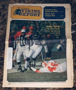 De colección Bob Lurtsema's Minnesota Vikings Report 1980 NFL #17 Sammy cubierta blanca - Imagen 1 de 1