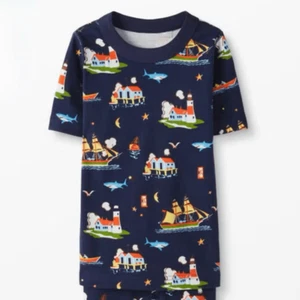 Hanna Andersson size 6-7 Pirates Cove Shirt John Pajama TOP ONLY - Picture 1 of 6