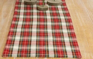 Table Runner 72 inch Tartan Plaid Red Green Cream Cabin Lodge Dining Room Decor - Picture 1 of 3