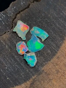 8.40 CT Ethiopian Blue Fire Opal Uncut Loose Gemstone Raw Fire Opal Bulk Making - Picture 1 of 5