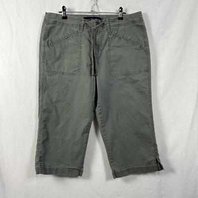 Calvin Klein Jeans Capri Pants Mens Sz 12 Green Khaki Drawstring Lightweight - Image 1 of 4