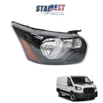 Headlight For Ford Transit 150 250 2015-2021 Headlamp Right Side Halogen Clear - Image 1 of 4