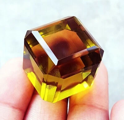 Сертифицированный GIE натуральный желтый цейлонский топаз 400,04 карата кубическая огранка лучший драгоценный камень россыпью - Изображение 1 из 4