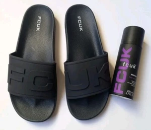 FRENCH CONNECTION FCUK Navy Sliders And Body Spray Men's Gift Set One Size BNWB