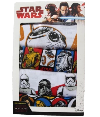 Paquete de 5 calzoncillos de algodón con estampado gráfico de Disney Star Wars para niños talla 8 nuevos con etiquetas Foto 1 de 4