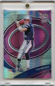 Tarjeta Patriots Tom Brady 2021 Panini Spectra rosa neón Prizm #/25 SP - Imagen 1 de 2