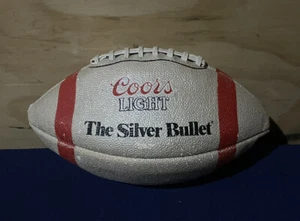 Vtg Wilson Coors Light Football The Silver Bullet Ball Man Cave Bar Restaurant - Picture 1 of 3