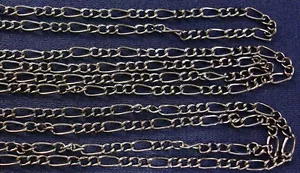 Figaroglieder Schmuck Kette schwarz plattiert 6 Fuß 8 Glieder pro Zoll 6x3mm-3x2mm CH092 - Bild 1 von 3