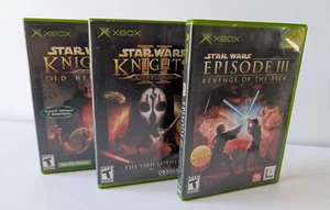 Star Wars Knights I II Episode III Lot  Microsoft Xbox original game  Tested - Picture 1 of 17