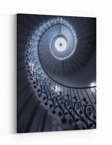 Impresión en lienzo de escaleras de tulipán arte de pared enmarcado decoración del hogar - Imagen 1 de 3