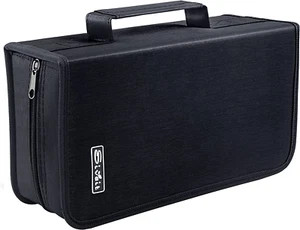 128 Capacity CD/DVD Case Binder – Disc Storage Wallet for Car Home Travel Black - Picture 1 of 12