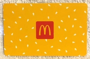 McDonald's Hamburgers Sesame Seed Bun Up Close Yellow 2019 Gift Card - Picture 1 of 1