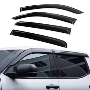 4x protectores de lluvia para Toyota Tacoma 2016-2023 doble cabina ventana viseras de ventilación negro - Imagen 1 de 12