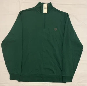 NWT Polo Golf Crest Ralph Lauren Men’s Lg Dark Green 1/4 Zip Pullover Sweater - Picture 1 of 7