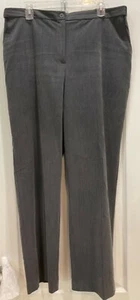 Alfred Dunner Womens Dress Pants Size 16 Gray Zip Fly Double Button Closure 89 - Picture 1 of 12