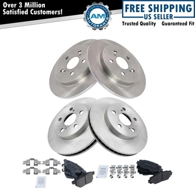 Kit de pastillas de freno delanteras y traseras y rotor semimetálico para Toyota Prius Prime 2017 Foto 1 de 4