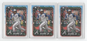 Ronald Acuna Jr 2024 Topps Holiday #H100 w/sleeves BRAVES 3 card lot - Picture 1 of 2