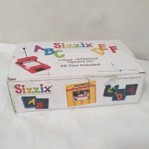 Sizzix Lollipop Uppercase Alphabet Letter Set 26 Dies Scrapbooking NEW Open Box - Picture 1 of 14