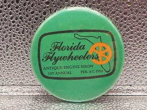 Florida Flywheelers 1er Salón Anual de Motores Antiguos 4-7 de febrero de 1993 Botón Pinback - Imagen 1 de 7