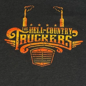 Hell Country Truckers T-Shirt XL Trucker Graphic Tee Country Rock Band Roadwear - Picture 1 of 5