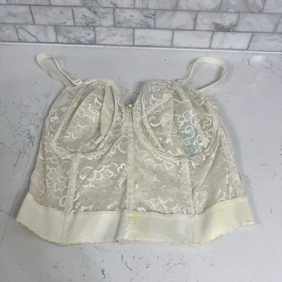 Vintage Goddess Ivory Lace Bustier Corset Top 40FF NWT (Has Some Yellowing) - Image 1 of 4