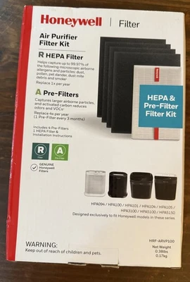 Kit de filtro purificador de aire Honeywell HRF-ARVP100 4 prefiltros 1 filtro Hepa Foto 1 de 4