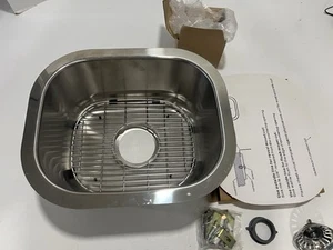 Stainless Steel Single Bowl Kitchen Sink 15” X 12-1/2” X 6-1/2 Under mount USA - Picture 1 of 20
