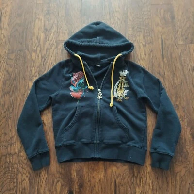 Sudadera con capucha Christian Audigier manga larga mediana con cremallera Foto 1 de 4