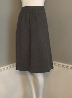 Vintage Evan Picone Wool A-Line Skirt Lined Gray One Pocket Classic Size Small - Image 1 of 4