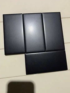 7 Tiles Black Daltile 3x6 Subway QH45361P Lot Of 7 Daltile Natural Hues - Picture 1 of 7