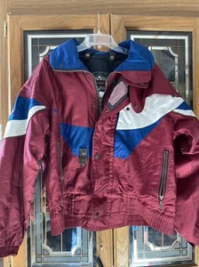 SPYDER HEAVY WARM SNOWBOARD SKI JACKET COAT MEN SIZE M Maroon Blue White - Picture 1 of 11