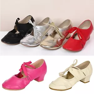 Women Ladies Dancing Rumba Waltz Prom Ballroom Latin Ballet Dance Singles Shoes - Picture 1 of 41