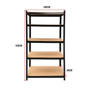 Metal Rack 5-Shelf Heavy Duty Steel Garage Shelving Storage Shelves Adjustable