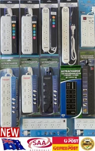 Surge Protector Power Board 4/6 Outlets USB Port Overload Protection Power Strip - Picture 1 of 42