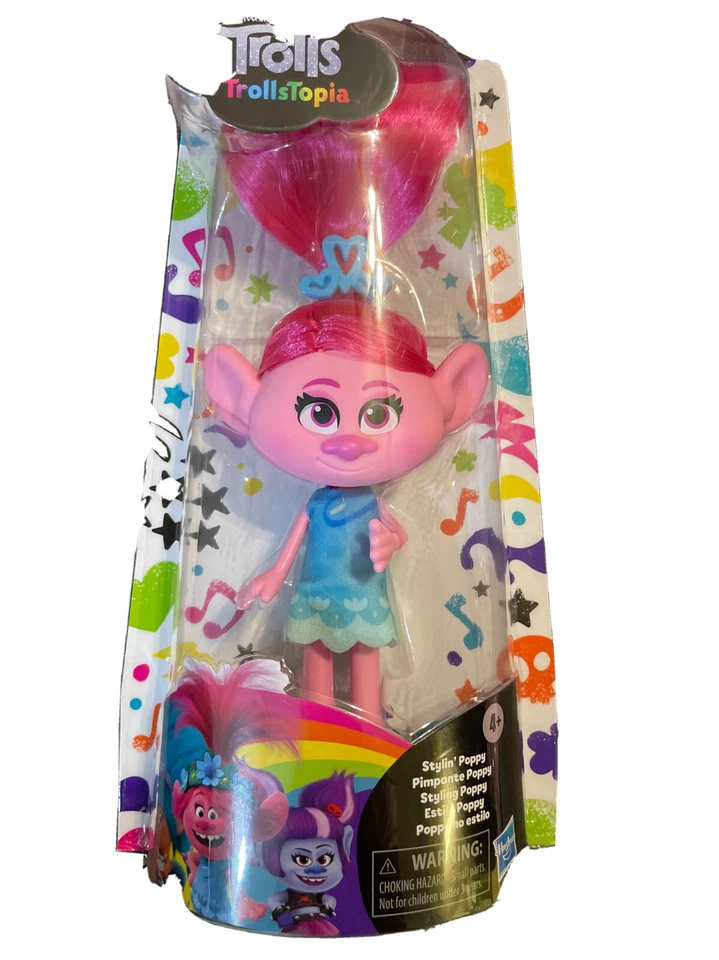 Dreamworks Trolls Trollstopia Stylin' Poppy Fashion Doll Ages 4 Kids Toy