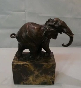Statue Sculpture Elephant Animalier Style Art Deco Style Art Nouveau Bronze mass - Imagen 1 de 10