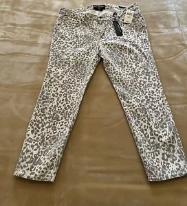 LUCKY BRAND NWT LEOPARD GINGER CAPRI SLIMING SUPER STRETCH DENIM CROP JEANS 16W. - Picture 1 of 8