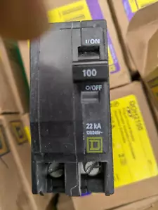 Interruttore Miniatura Quadrato D QOH2100 - 100 A, 2 Poli, 120/240 VAC - Foto 1 di 4