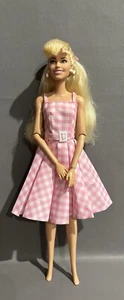 Barbie The Movie Barbie Doll In Pink White Gingham Dress Version (2023) - Picture 1 of 7