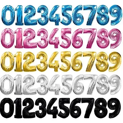 40" Balloon Number 16'' 0-9 LetterA-Z You Can self inflate with strew Giant Foil - Image 1 of 2