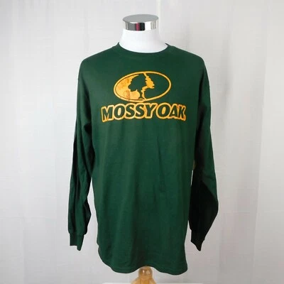 Mossy Oak мужской длинным рукавом экипажа логотип графический футболка охотник зеленый, большой #5124 - Изображение 1 из 4