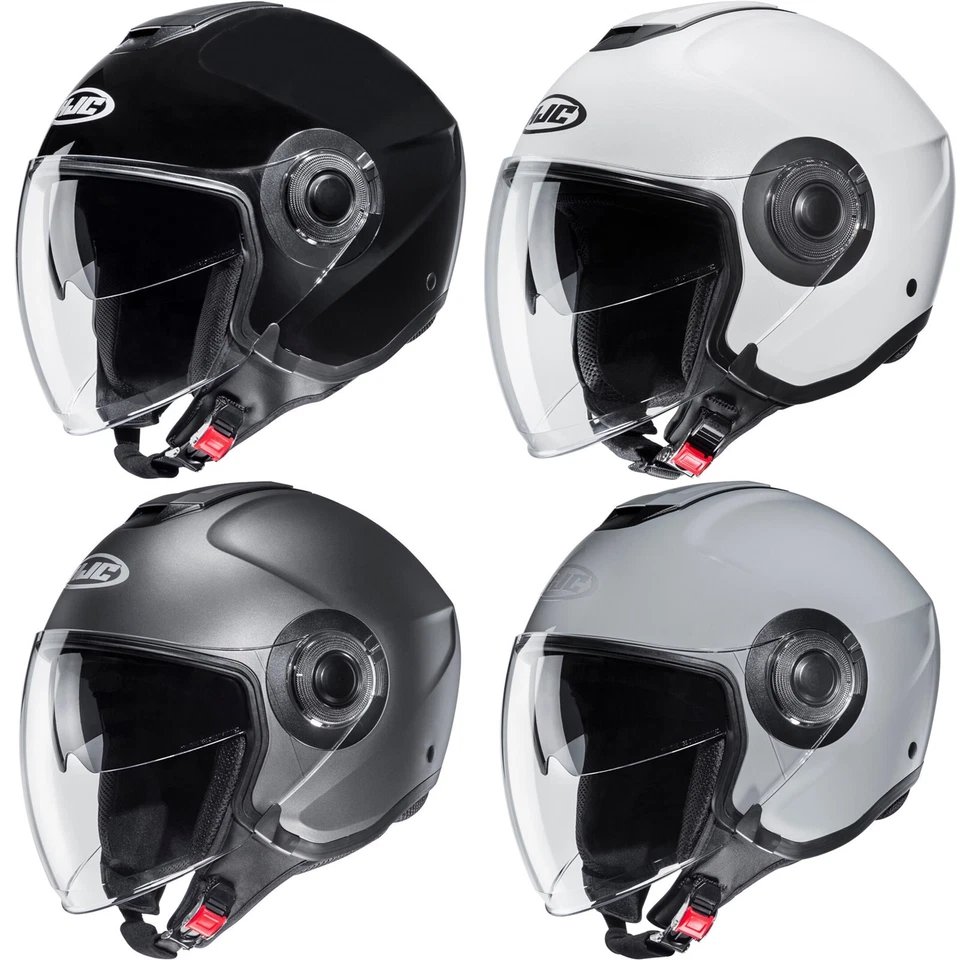 Motorrad Helm HJC i40N Jethelm mit Visier und Sonnenblende Roller Helm - Bild 1 von 1