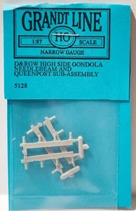 Subensamblaje de viga de aguja y poste Queen Grandt Line HO #5128 -- DRGW High-Side Gondo - Imagen 1 de 1