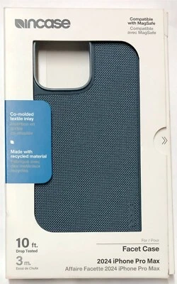 Incase - Facet Case with MagSafe for Apple iPhone 16 Pro Max - Slate Blue Nylon