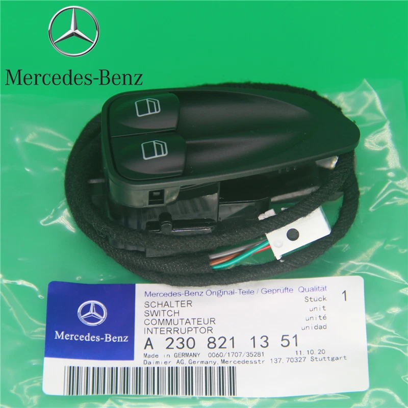 Nuevo interruptor de ventana de puerta izquierda apto para Mercedes-Benz R230 SL500 SL550 Foto 1 de 4