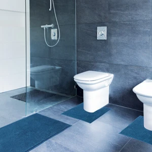 TAPPETO BAGNO SET 3 PEZZI IN SPUGNA ANTISCIVOLO SANITARI LAVANDINO WATER BIDET - Foto 1 di 38